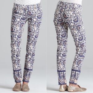 Tory Burch Izzy Printed Cropped Skinny Jeans